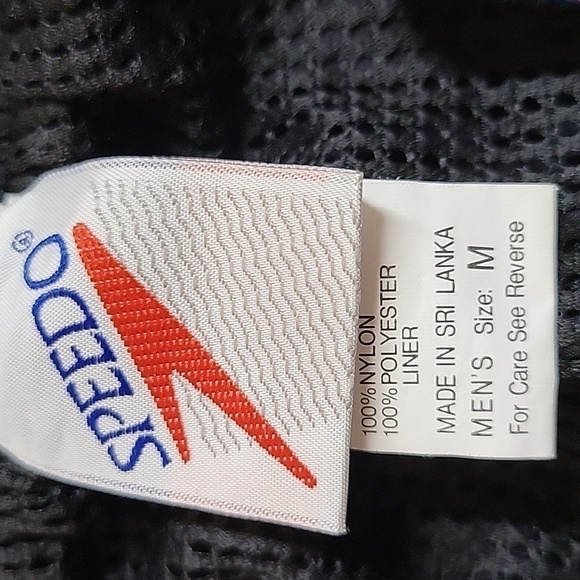 Men's VTG 90's Speedo Swim Trunks, Black, Size Medium - Picture 4 of 7